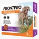 FrontPro 136 mg comprimidos masticables contra pulgas y garrapatas para perros de 25-50 kg - 3 comprimidos