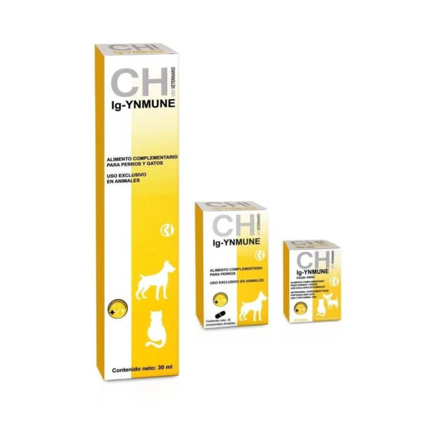 CH IG-YNMUNE Stimulator des geschwächten Immunsystems, ist ein neues Ergänzungsfuttermittel für immungeschwächte Hunde und Katzen, das die Darmschleimhaut stärkt 30tbl