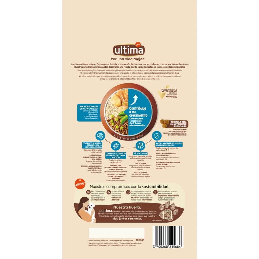 ULTIMA Small Junior, XS-S, Chicken, dry food for junior dogs, 1.5kg
