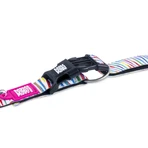 MAX & MOLLY Smart ID Cebra Mágica, collar para perro, ajustable, poliéster, blanco, hebilla tridente, S(28-45 x 1.5cm)