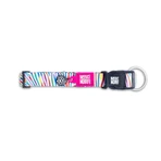MAX & MOLLY Smart ID Cebra Mágica, collar para perro, ajustable, poliéster, blanco, hebilla tridente, S(28-45 x 1.5cm)
