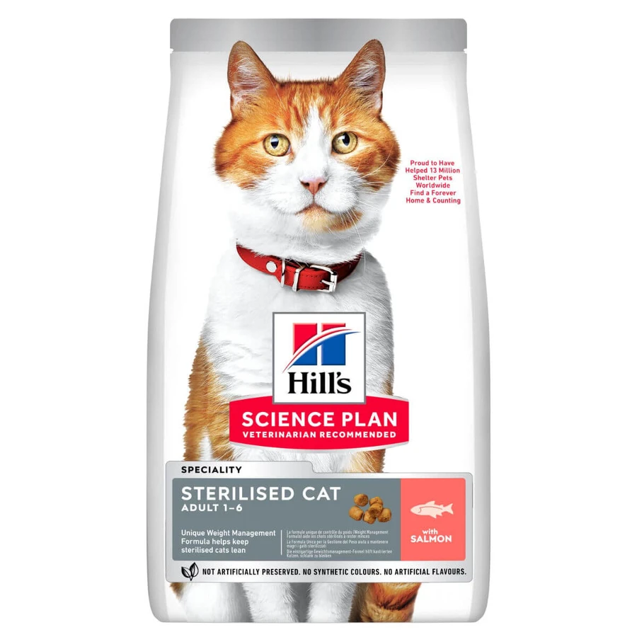 HILL'S Science Plan Sterilised, Somon, hrană uscată pisici sterilizate, 3kg