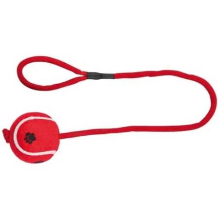 Trixie, tennis ball toy with string for dogs, 6 x 50cm, multicolor
