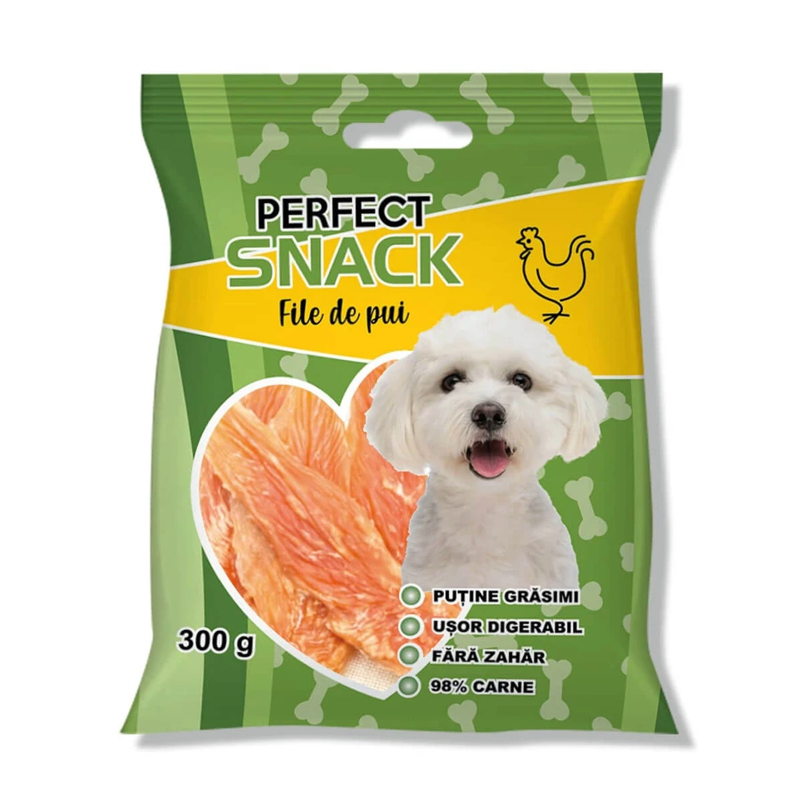 PERFECT SNACK File, XS-XL, Huhn, Belohnungsbeutel für Hunde, 300g