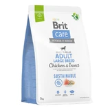 BRIT Care Sustainable Adult Large Breed, L-XL, Pui și Insecte, hrană uscată câini, sistem digestiv, 3kg