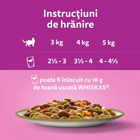 WHISKAS Tasty Mix Chef's Choice, Zalm, Rund, Kip & Gevogelte, Kip & Kalkoen, Kip & Kabeljauw, zakje nat kattenvoer, (in saus), multipack, 85g x 12