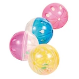 Trixie, Ball mit Glocke, Spielzeug, Katzen, Kunststoff, multicolor, 4,5cm, 4 Stück