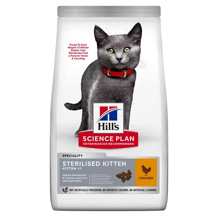 HILL'S Science Plan Kitten Sterilized, Chicken, dry food for sterilized junior cats, 3kg