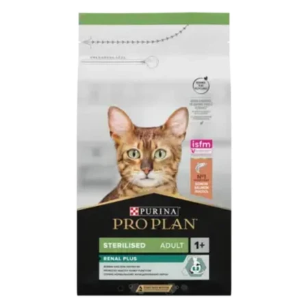 PURINA Pro Plan Renal Plus Sterilisiert, Lachs, Trockenfutter für sterilisierte Katzen, 400g