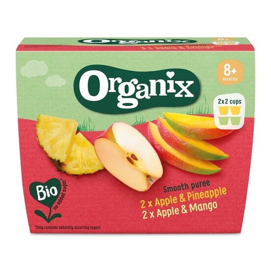 Bio-Bio-Püree mit Ananas, Apfel und Mango, +8 Monate, 400 gr, Organix