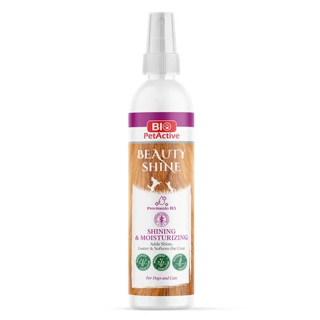BIO PETACTIVE Beauty Shine Brillo e Hidratación, XS-XL, spray desenredante para perros, desenredante del pelaje, hidratante, botella, 100ml