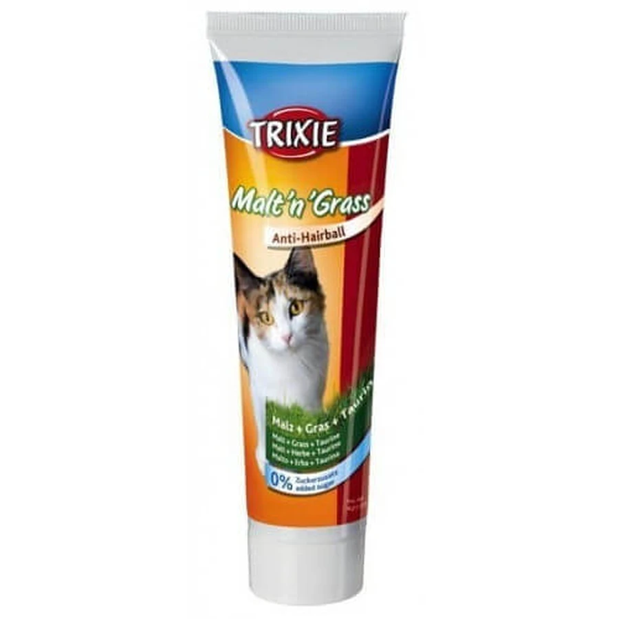 Trixie Moutpasta met Gras en Taurine, Anti-haarbal, 100 g