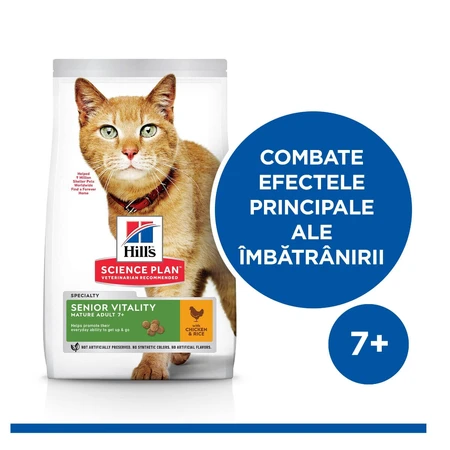 HILL'S SCIENCE PLAN Senior Vitality 7+, Chicken, dry senior cat food, 1.5kg