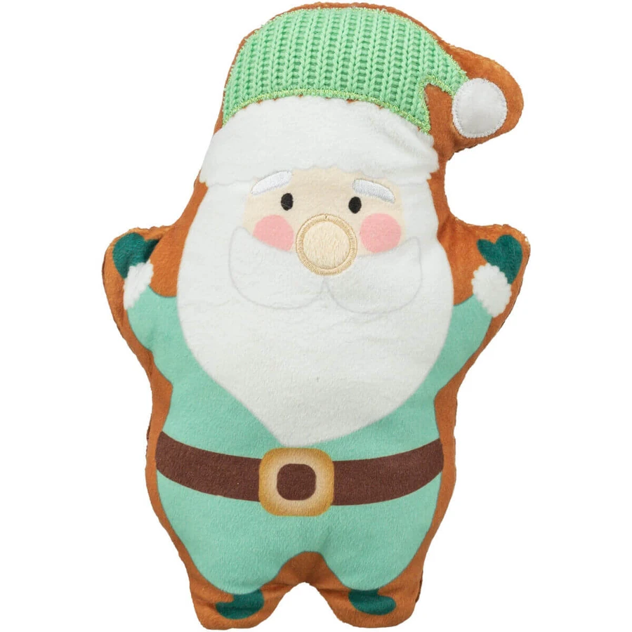TRIXIE Kerstman, pluche knuffel honden XS-XL, pluche, groen en wit, 22cm