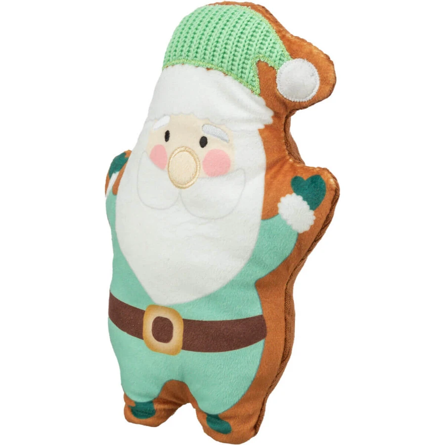 TRIXIE Kerstman, pluche knuffel honden XS-XL, pluche, groen en wit, 22cm
