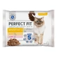 PERFECT FIT Cat Sensitive 1+ , Chicken and Salmon, sachet wet cat food, digestive system, (in sauce), multipack, 85g x 4pcs