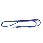 JULIUS-K9 Color & Gray, guinzaglio doppio regolabile con maniglia per cani, 2 cani, 50 kg, tessuto, nastro, 20 mm x 2,2 m, blu