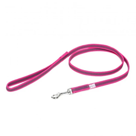 JULIUS-K9 Color & Gray, anti-slip riem met handvat voor honden, 30kg, textiel, tape, 14mm x 1,2m, roze