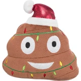 TRIXIE Kerstmis Xmas Emoticon, pluche speelgoed honden, XS-XL, polyester, met geluid, fysieke activiteiten, bruin, 17 cm