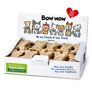 BOW WOW Natuurlijk Bot Chondroïtine & Glucosamine XS-XL, Rund & Groente, graanvrije beloningsbox voor honden, gewrichtssysteem, 650g