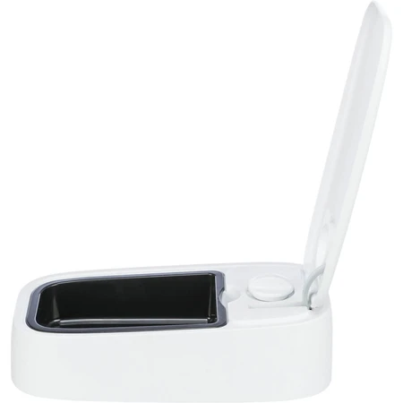 TRIXIE TX1, Futterautomat für Hunde, 1 rechteckiger Napf, programmierbar, mit Kühlung, Kunststoff, weiß, S-L(0,3l, 24x7cm)