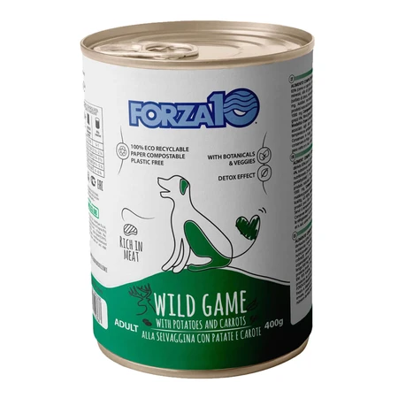 FORZA10 Onderhoud, XS-XL, Hert en Aardappelen, vochtig hondenvoer in blik, (pate), 400g