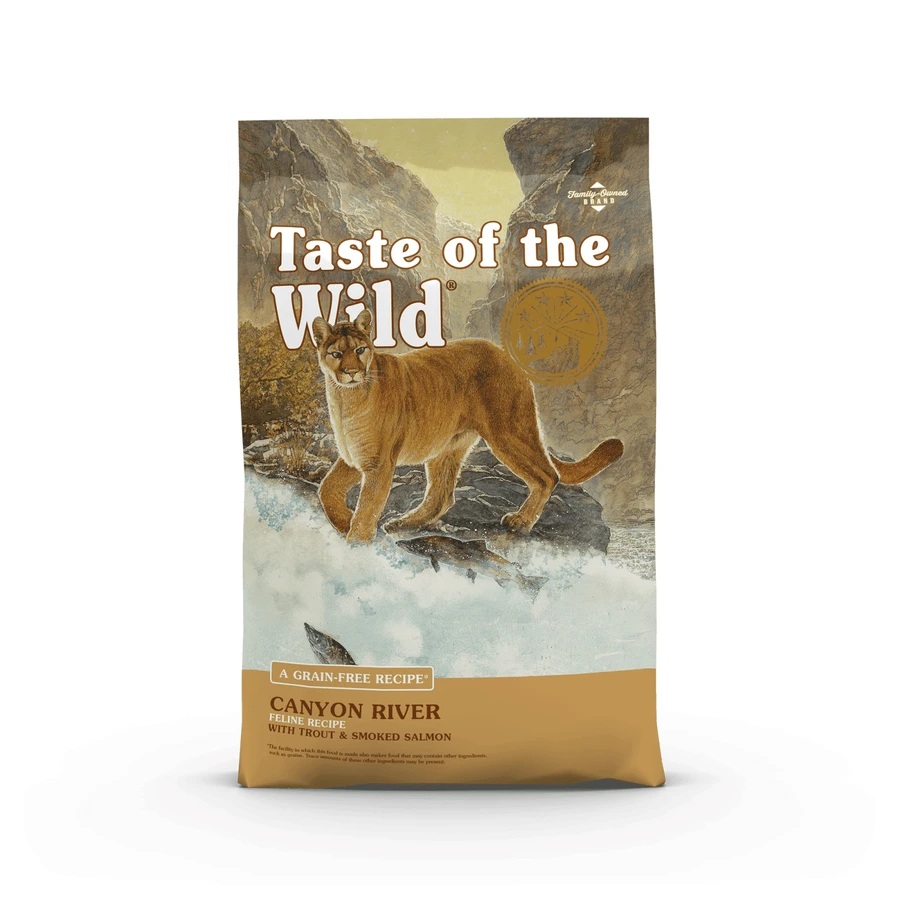 TASTE OF THE WILD Canyon River, Forel en Zalm, graanvrij droogvoer voor katten, 2kg