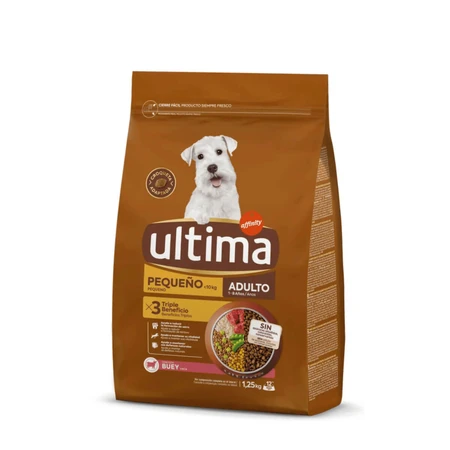 ULTIMA Small Adult, XS-S, Beef, dry food dogs, 1.25kg