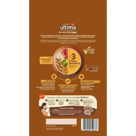 ULTIMA Small Adult, XS-S, Beef, dry food dogs, 1.25kg