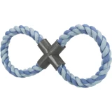 TRIXIE, Schnur-Reifen-Spielzeug mit Kunststoffgriff Hunde, 30cm, multicolor