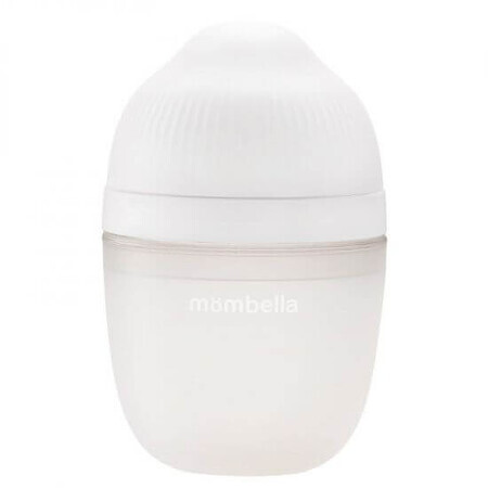 Biberon Anticolici Breast-Like, 100% Silicon, Ivory, 210 ml, Mombella