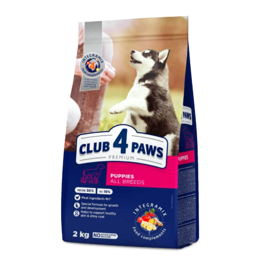 CLUB 4 PAWS Premium Puppies All Breeds, XS-XL, Huhn, Trockenfutter für junge Hunde, 2kg