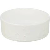 TRIXIE Weihnachten, Hundenapf, rund, Keramik, weiß, 0,3l, ⌀12cm