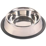TRIXIE, hondenbak, rond, anti-slip, roestvrij staal, zilver, S-M(0.9l, ⌀23cm)