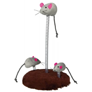 Trixie, slinger met 3 muizen, speelgoed, katten, pluche, veelkleurig