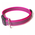 JULIUS-K9 Color & Gray, verstellbares Halsband mit Griff Hunde, Nylon, 20mm x 27-42cm, rosa mit grau