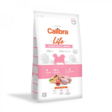 CALIBRA Life Junior Small Breed, XS-S, Chicken, low grain dry food for junior dogs, 1.5kg