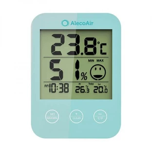 Thermohygrometer mit Digitalanzeige, blau, Alecoair