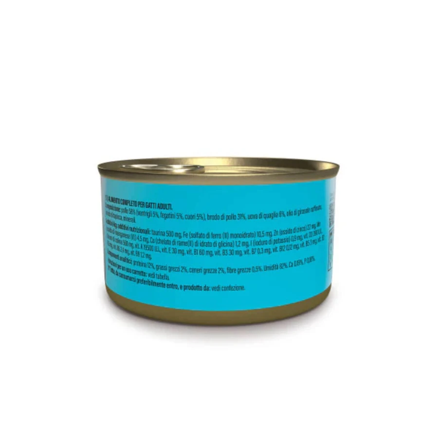 SCHESIR After Dark, Poulet et oeufs de caille, nourriture humide en conserve sans céréales pour chats, (en soupe), 80g