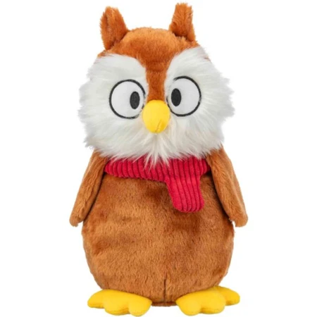 Gufo di Natale TRIXIE, peluche cani XS-XL, con suono, peluche, peluche, marrone, 33 cm