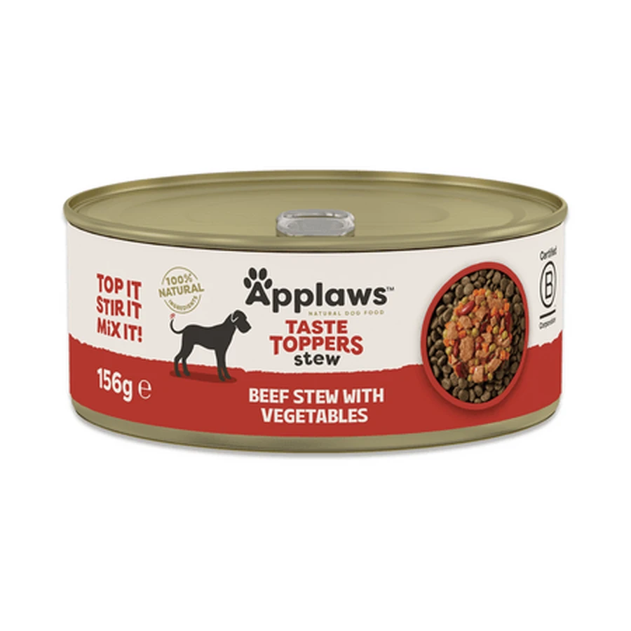 Toppers nourriture humide pour chiens avec du bœuf et des légumes, 156 g, Applaws