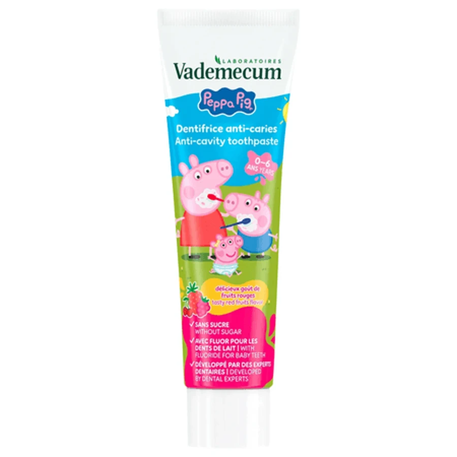 Peppa red fruit Zahnpasta für Kinder, 50 ml, Vademecum