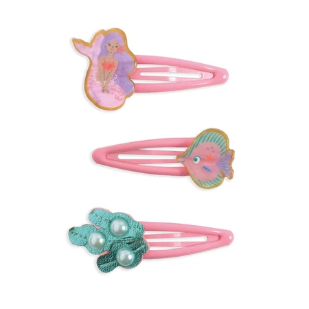 Colección Plume - 3 Pinzas sujetapapeles Marina, Djeco