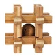 Jeu de logique IQ dans une boîte en bois de bambou avec une balle
