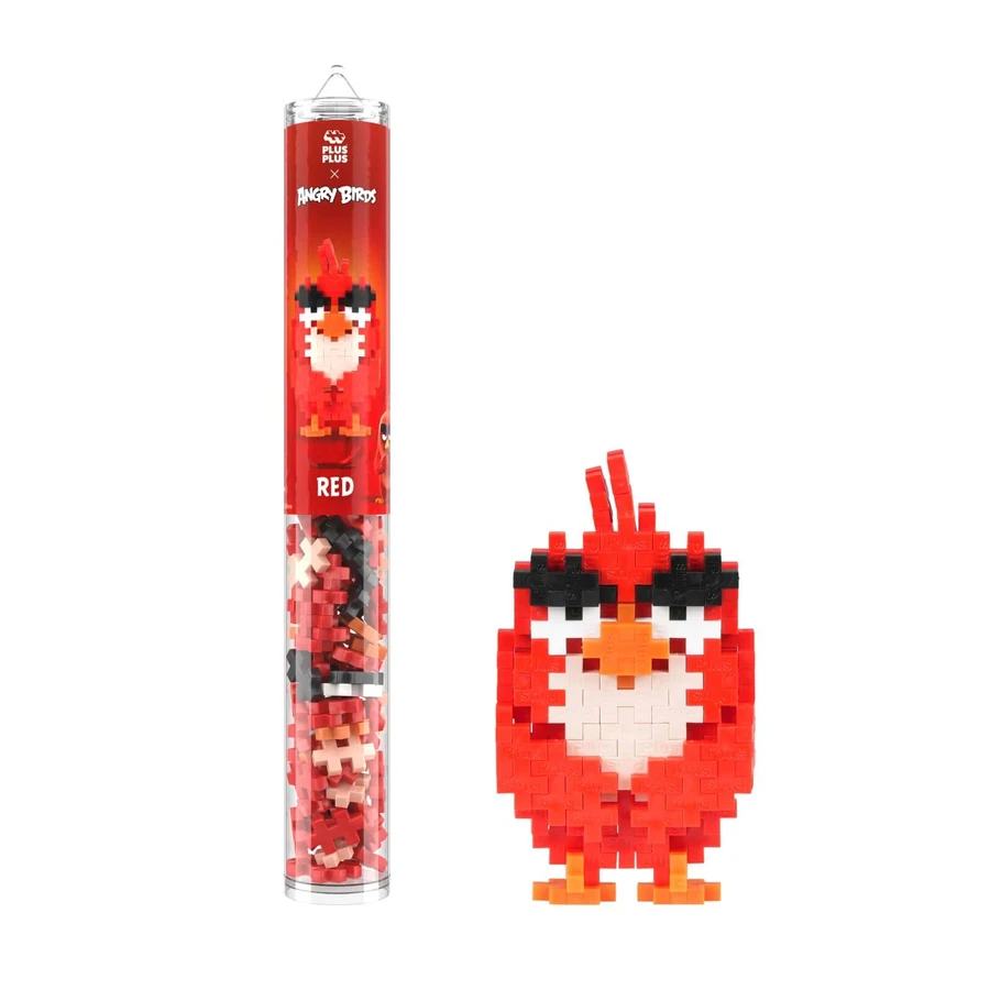 Plus-Plus construction set, 110 pieces tube, Angry Birds RED