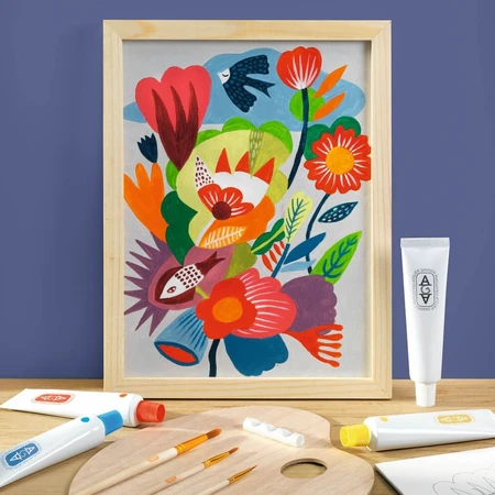 Creative workshop 23 for adults Painting Flowers, Djeco