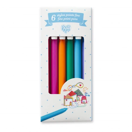 Juego de 6 rotuladores de gel de 0,7 mm, Djeco