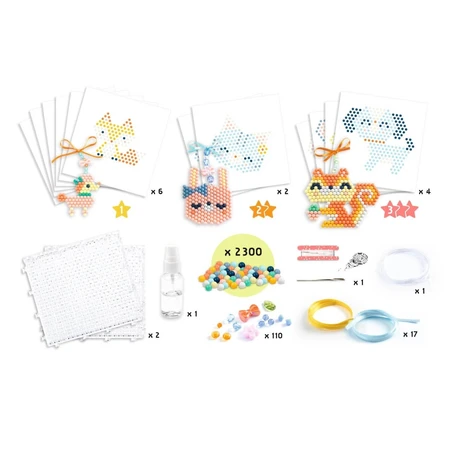 Atelier creativ cu margele Animalute norocoase, Djeco