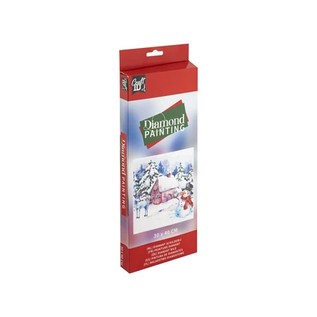 Creatieve set met kerstthema, Diamond Painting, Winter, 30 x 40 cm