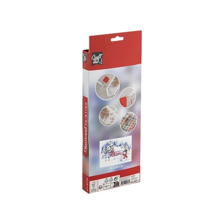 Creatieve set met kerstthema, Diamond Painting, Winter, 30 x 40 cm